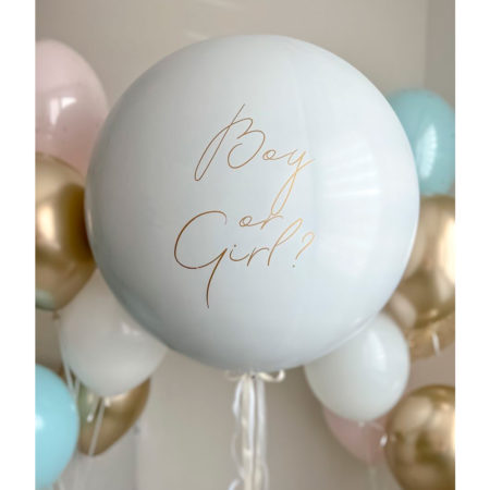 Композиция (9051-2024) Белый шар "Boy-Girl"