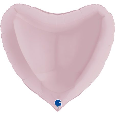 Воздушный шар из фольги. Сердце, Розовый, Pastel Pink (36''/91 см, ITA)